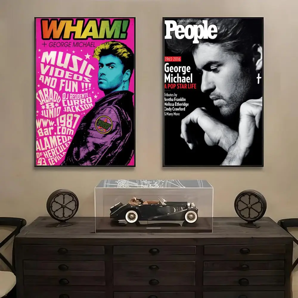 ملصق كلاسيكي G-George Michael ملصق مثالي فني ذاتي اللصق مصمم لمساحات مكتب الطعام المنزلية المتينة #4