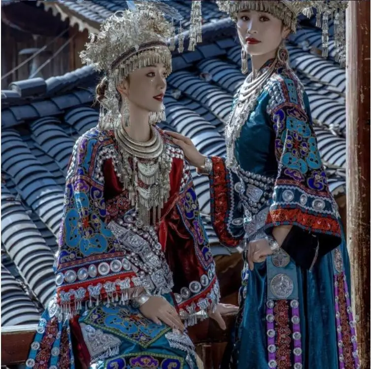 

Китайский костюм миао, женское платье для выступлений, весна, хмонг, 2026