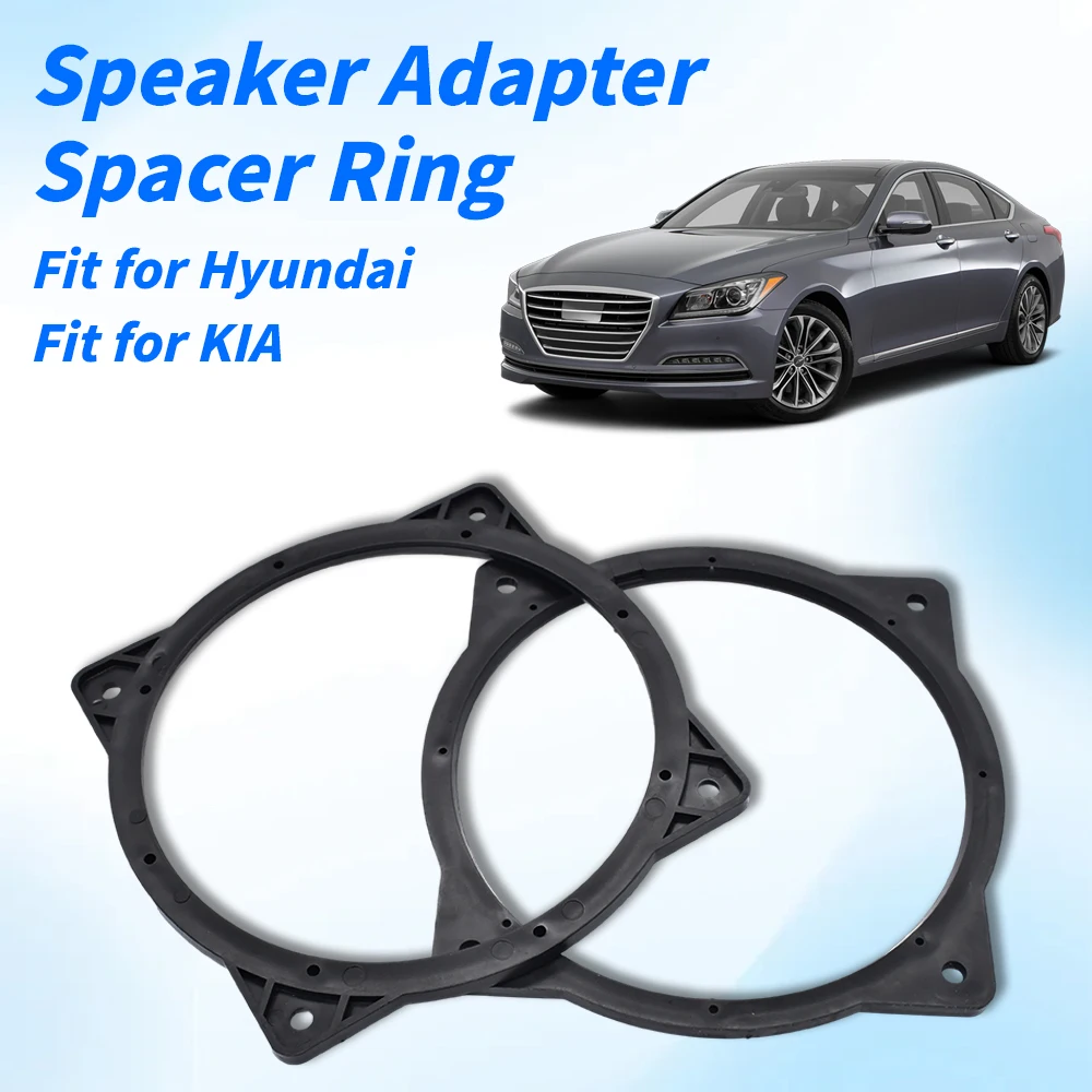 2X Front Door Speaker Adapter Spacer Ring Brackets for Hyundai Elantra Genesis G80 Santa Fe Sonata Palisade Tucson Fit for KIA