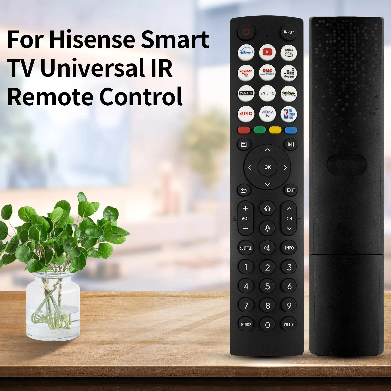 New Universal Remote for All Hisense TV Remote, with Netflix, Prime Video, Disney,rakuten Play Buttons