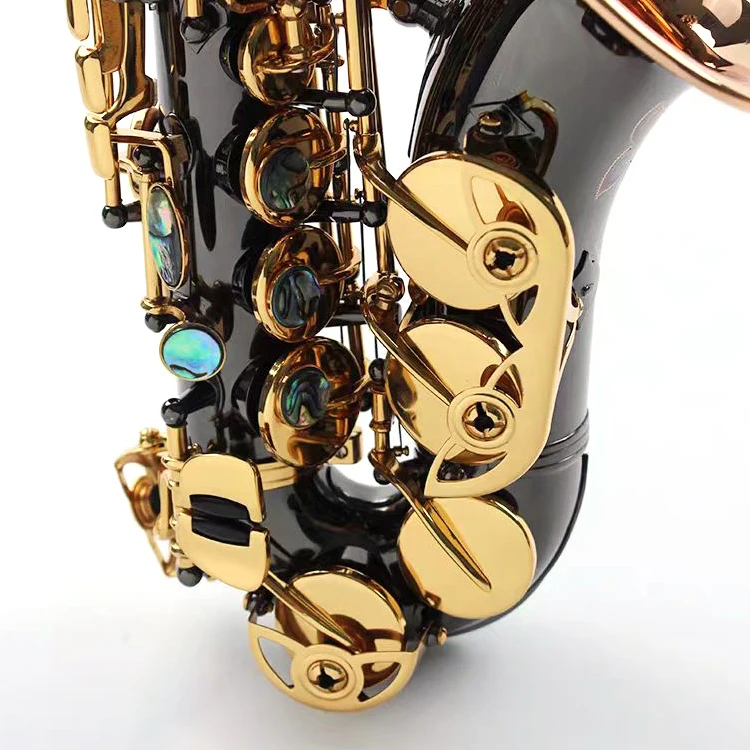 Изогнутый альт-саксофон Hooqu Bb, студенческий саксофон для начинающих