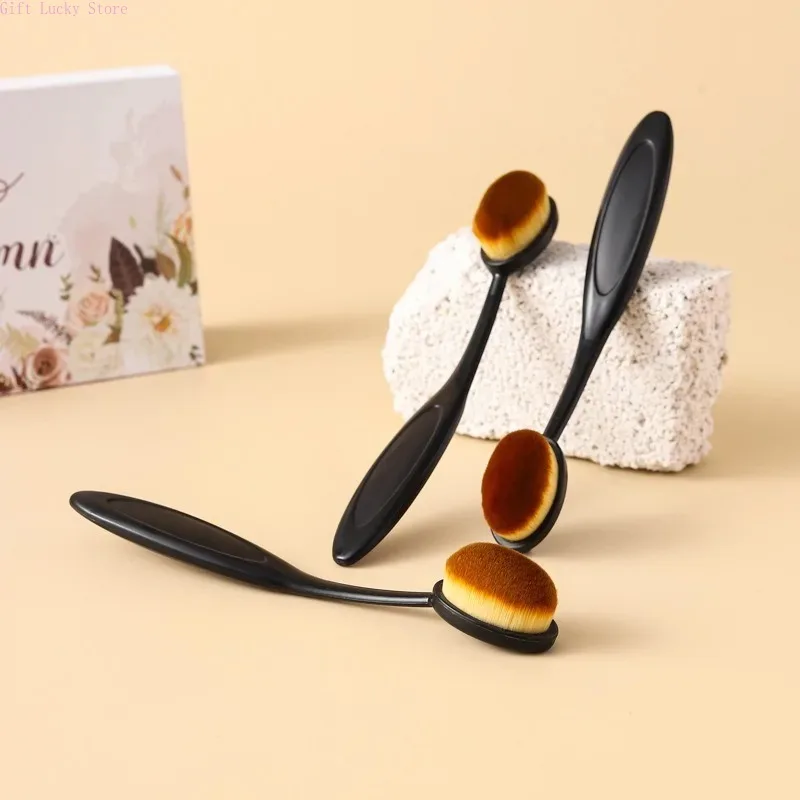 1-5PCS แปรงรองพื้นขนาดใหญ่แปรงสีฟันรูปร่างแต่งหน้าแต่งหน้าเครื่องมือได้อย่างรวดเร็วการใช้ครีมและแป้งเครื่องสำอาง