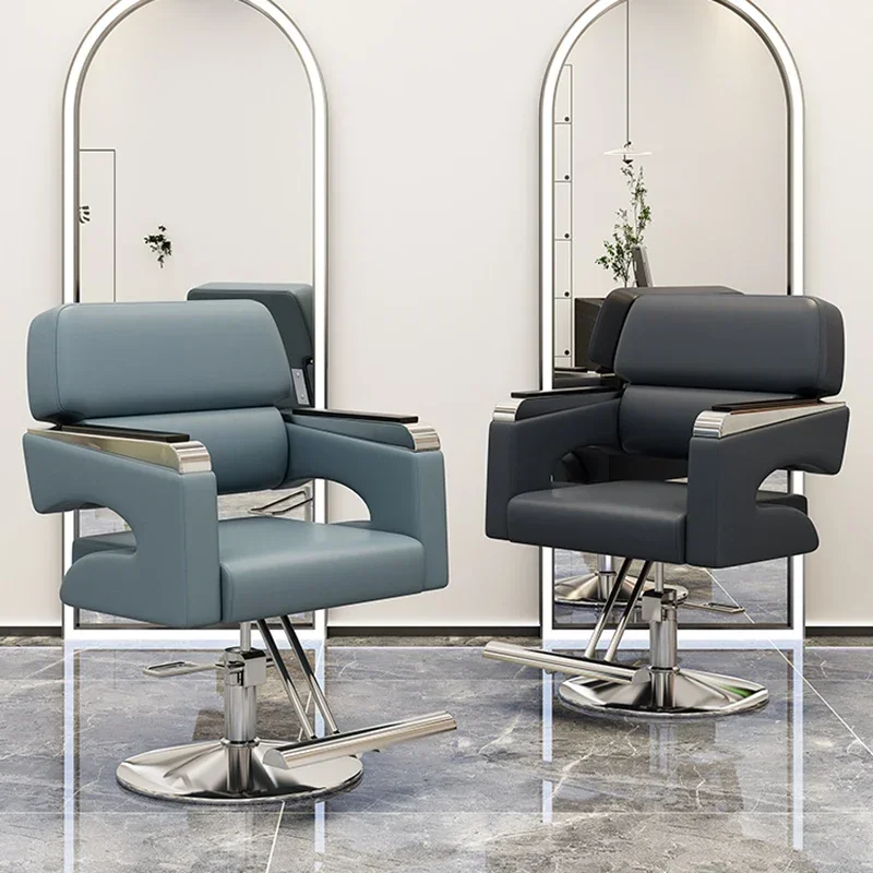 

ySalon Man Barber Chair Luxury Beauty Women Makeup Chair Leg Rest Lifter Swivel Cadeiras De Escritorio Commercial Furniture