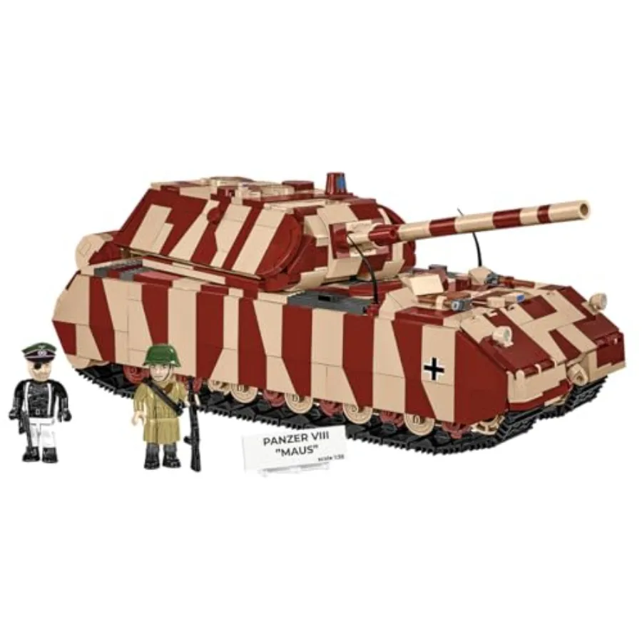 

Historical Collection WWII Panzer VIII Maus Tank 1:35 Scale for display, metal alloy construction, gray-green camouflage, ultra