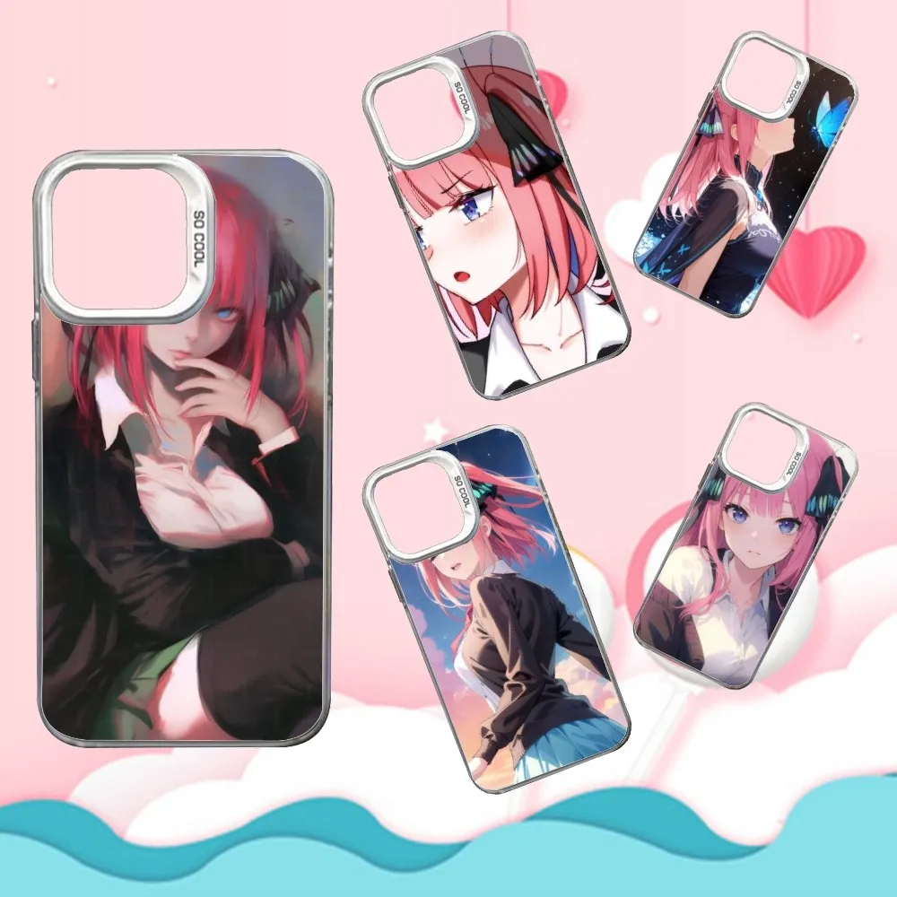

N-Nino Nakano Anime Phone Case For iPhone 16,15,14,13,12,11,Mini,Pro,SE,MAX White Matte Shockproof Cover