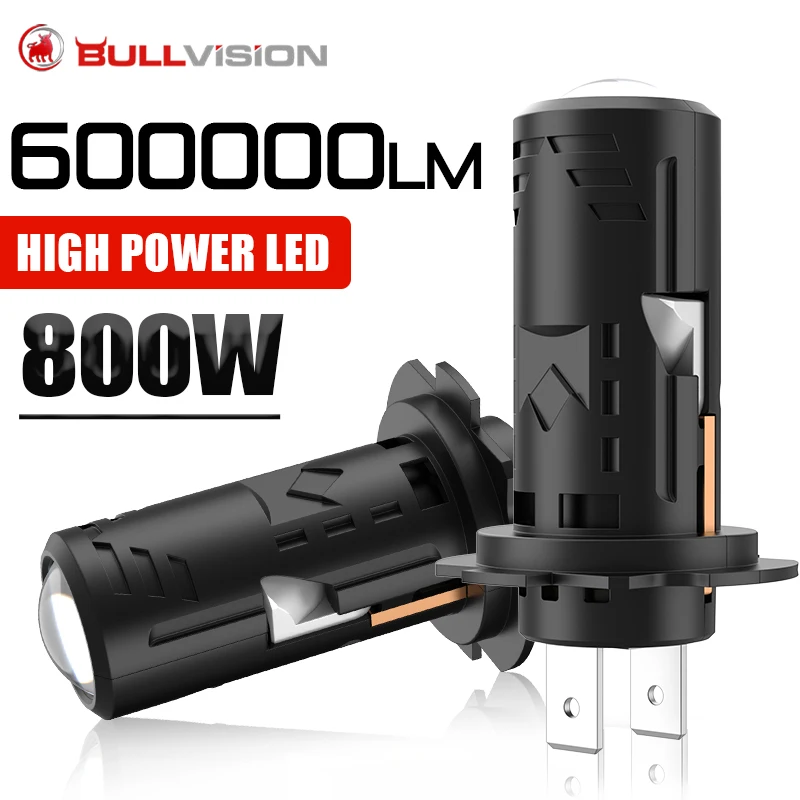 

H7 Bi LED Projector Lens Car Headlight Canbus Lamp 6000K White 600000LM Auto Led Light Turbo Lights Car Hi/Low Bulbs 12V 800W