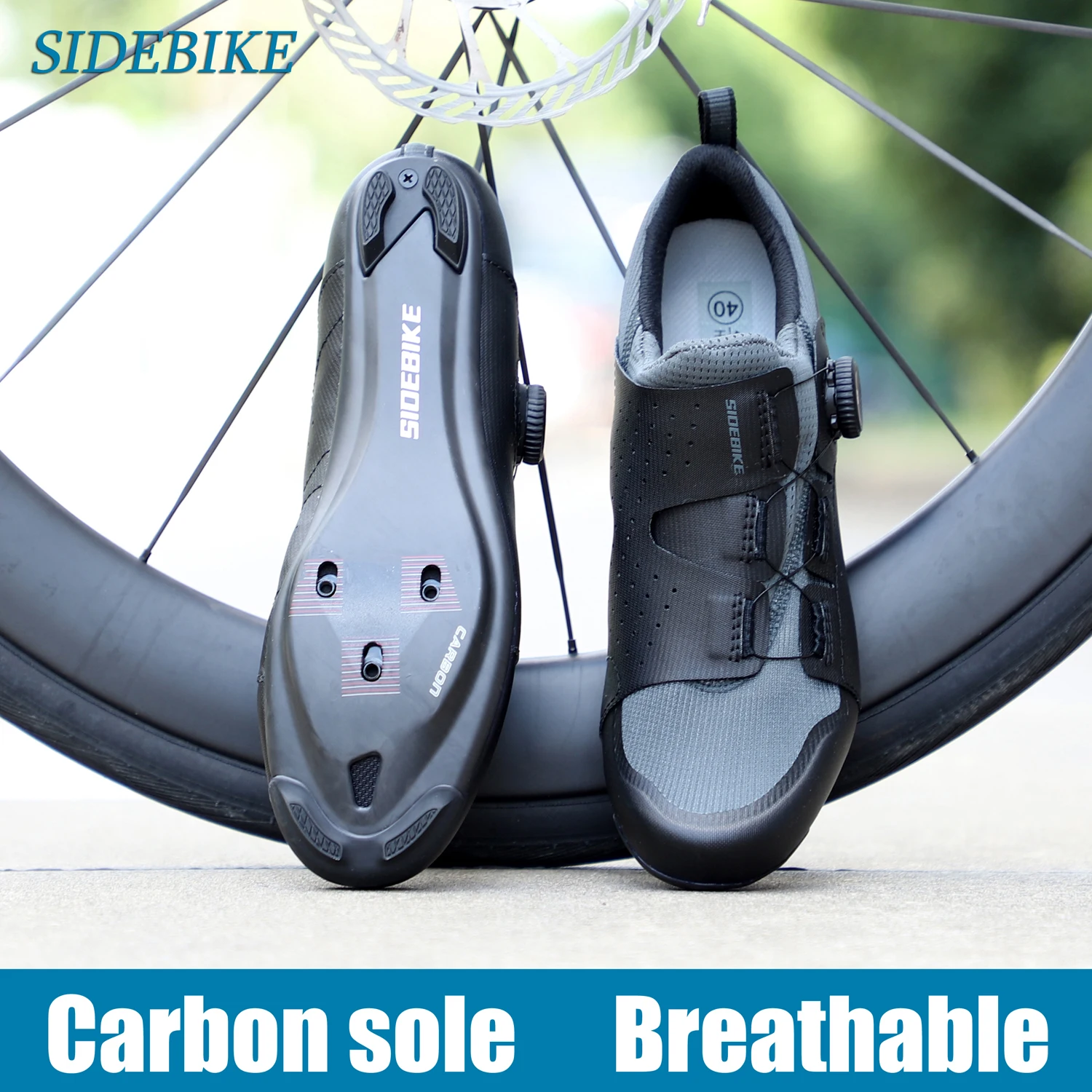 أحذية ركوب الدراجات الشتوية Sidebike خفيفة الوزن 14 مستوى صلابة نعل كربوني للرجال أحذية ركوب الدراجات على الطرق الواسعة احترافية ذاتية القفل #1