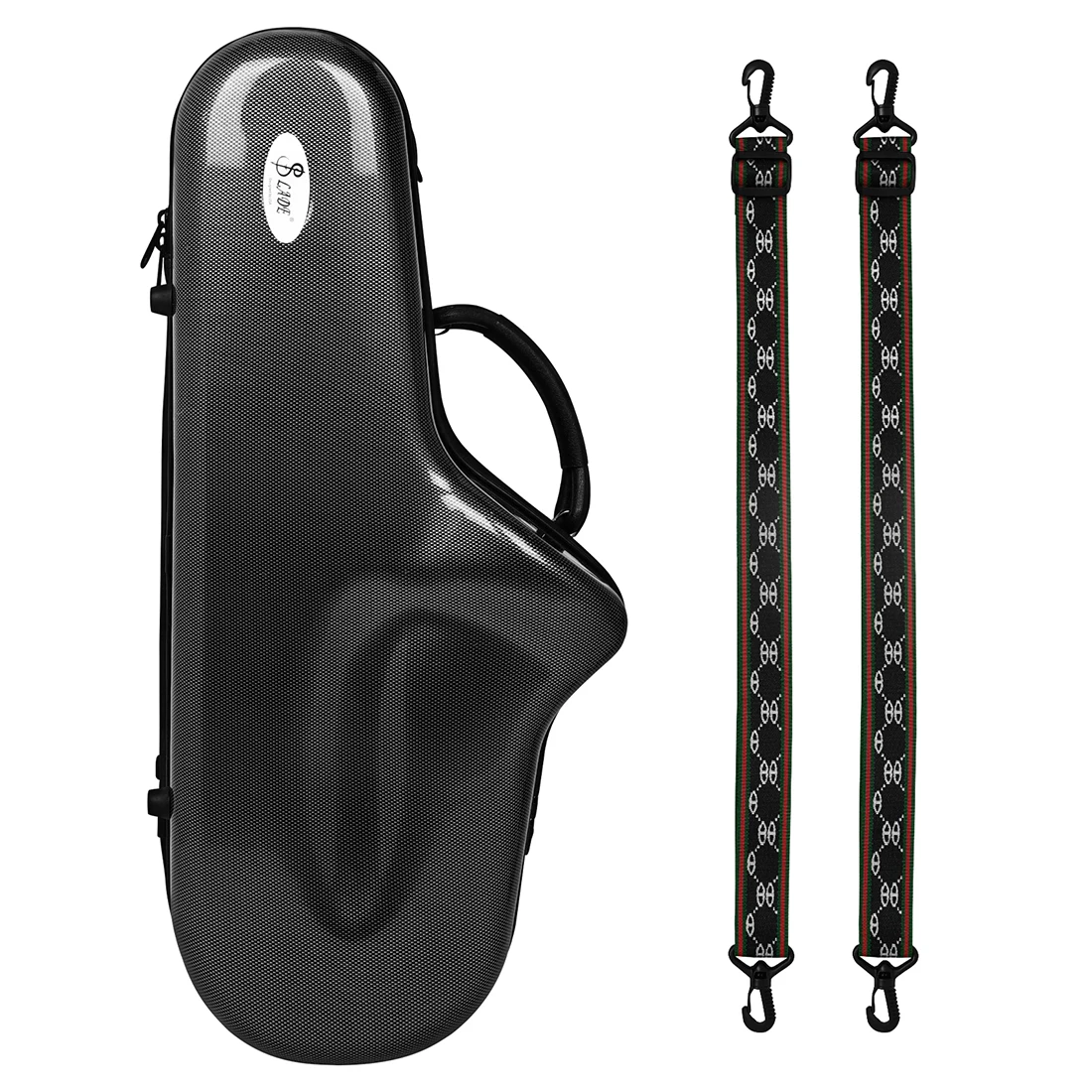 Alto Saxophone Glass Fiber Reinforced Plastics Box  Adjustable Shoulder Strap Pocket Wood Wind Instrument Accessories