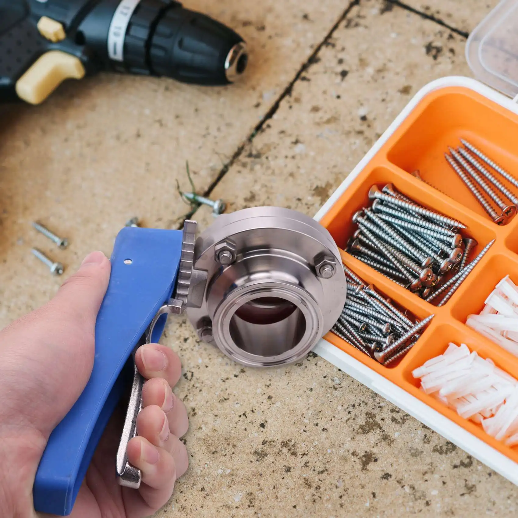 ABNG 1-1/2 дюйма, 38 мм, нержавеющая сталь SS304, санитарная 1,5-дюймовая трехзажимная заслонка-бабочка, триггер для домашней молочной продукции