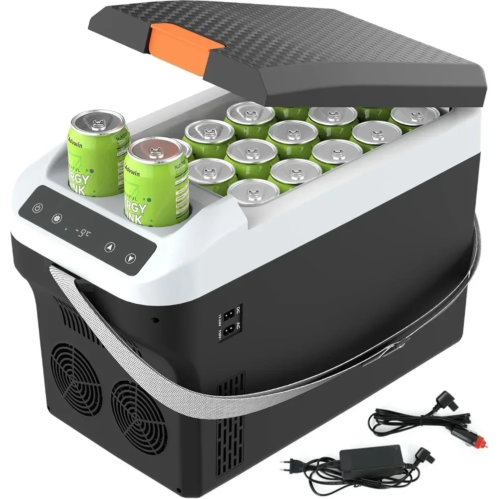 

12V car refrigerator 23Quart (22L) electric cooler/heater, plug-in car cooler, with 110V AC household power cord