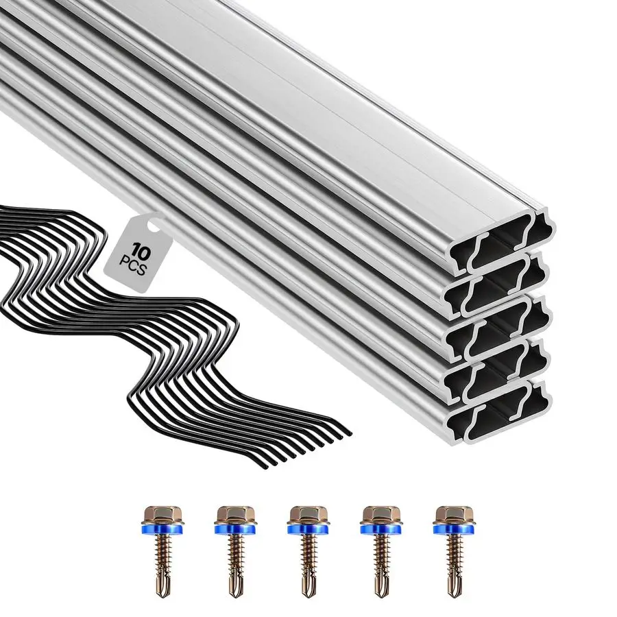 

Greenhouse Spring Wire and Lock Channel, 10 Packs 6.56 ft PVCCoated Wiggle Wire amp Aluminum Alloy Channel Bundle Kit with Inclu