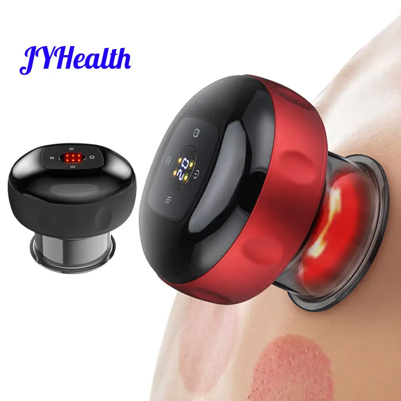 JYHealth Electric Vacuum Cupping skin Scraping Massager jars body Heating guasha Suction cups Therapy set health care portable