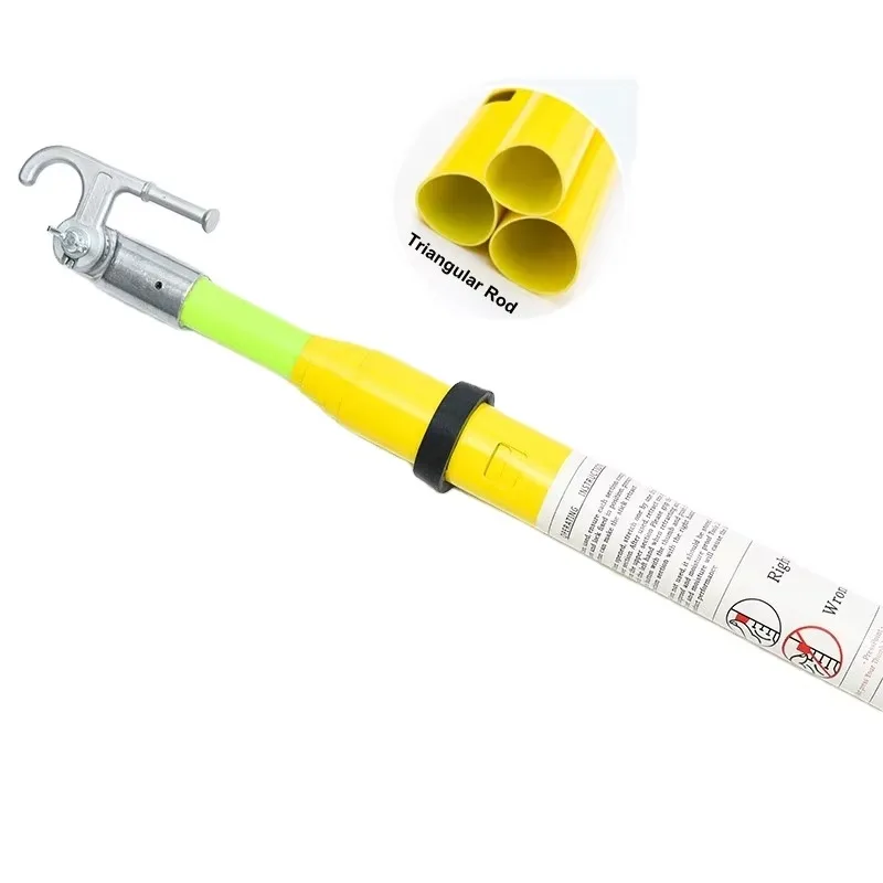 10.6 Meters 12m FRP Telescopic FRP Triangular Hot Rod Insulated Operating Rod