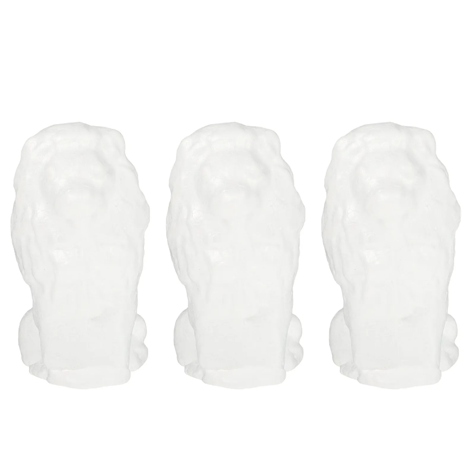 

3Pcs DIY Lion Shape Foam Crafts White Foam Models for Painting Party Decor School Projects DIY Models Decorative Balls