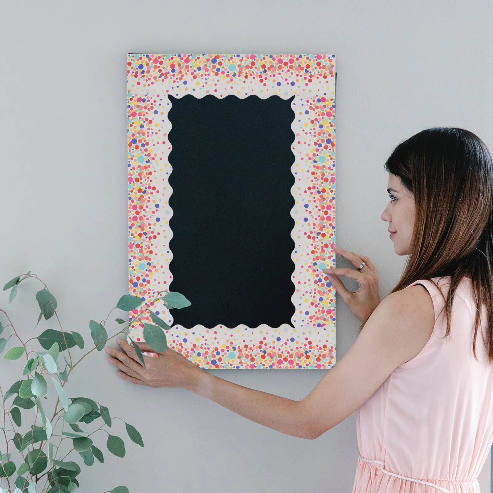 Removable Wavy Border Sticker Roll Ideal Thickness for Folding Crafting Bulletin Board Classroom Decor Blackboard Border Trim