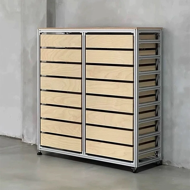 Medieval aluminum profile file cabinet, marine plate storage , drawer locker, side , chest