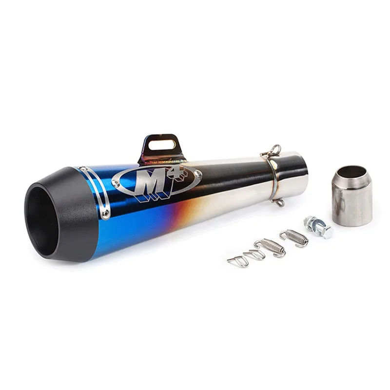

51MM Motorcycle Exhaust Systems - M4 Slip On Escape GP Moto Pot Muffler Pipe For Scooter Motocross Dirt Bike 300cc 600cc 1000cc