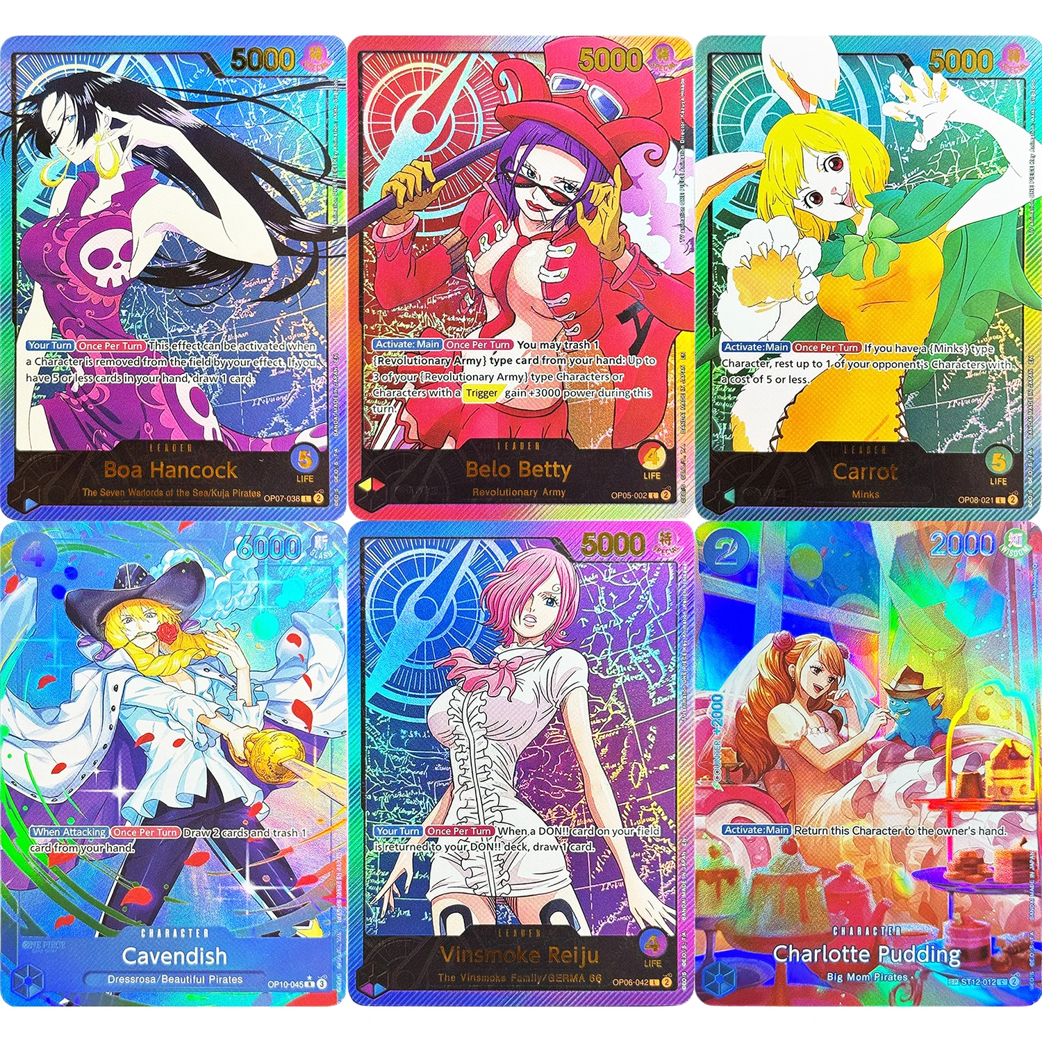 

One Piece Diy OPCG Proxy Cards Belo Betty Boa Hancock Морковь Кавендиш (Параллель) Vinsmoke Reiju Yamato Charlotte Pudding Toys