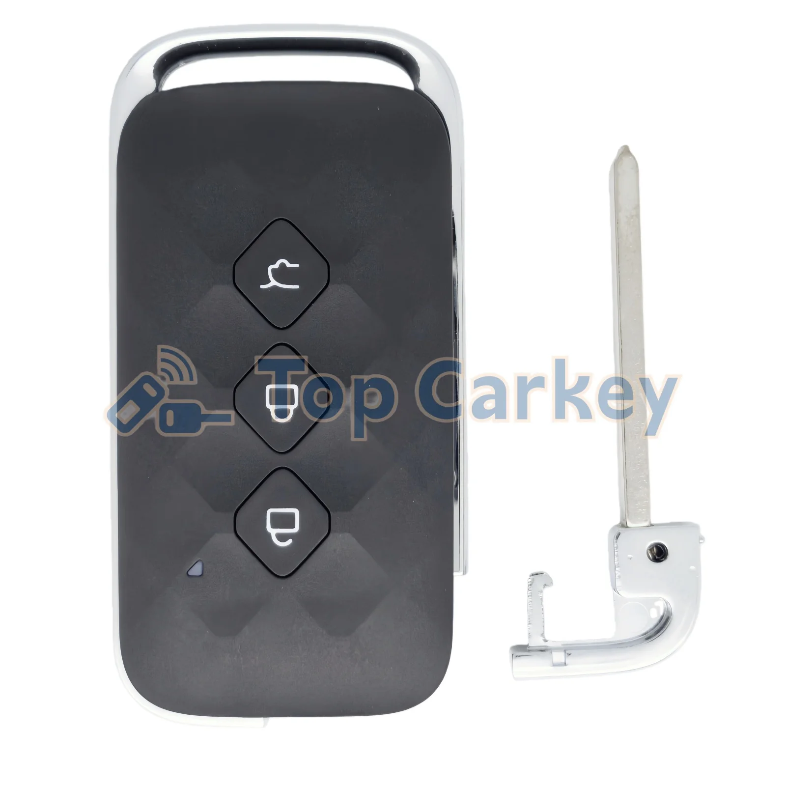 TopCarkey الأصلي OEM مفتاح بعيد فوب ID47 رقاقة 433 ميجا هرتز لشروليه كابتيفا شيفروليه أفيو مع شفرة فارغة غير مقطوعة #2