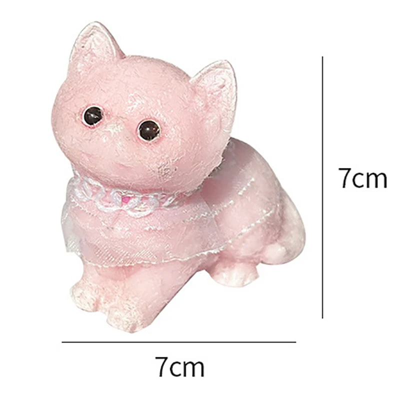 Kawaii Plush Cats Toy para crianças, Desenhos animados, Rebound lento, Criativo, Sensação suave, Beliscar o brinquedo do dedo, Alívio do estresse, Presente bonito da menina