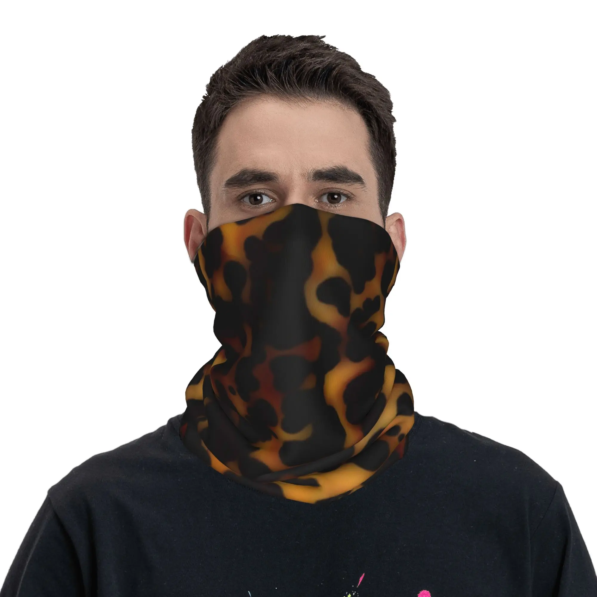 tortoiseshell tortoise shell Bandana Neck Cover Printed Wrap Scarf Multi-use Headband Outdoor Sports Unisex Adult Washable