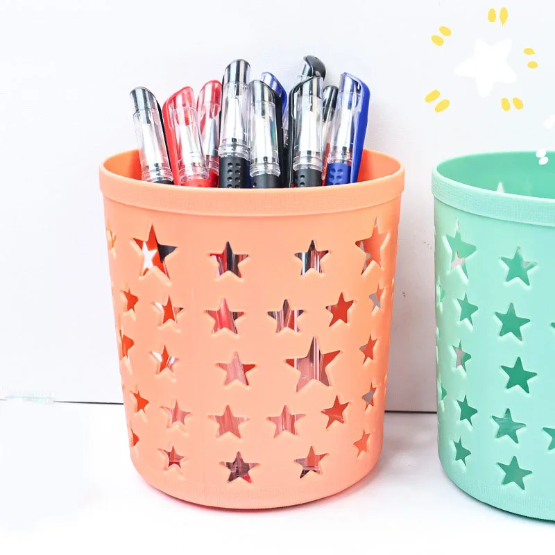 Creative Hollow Storage Pen Case Suitable For Student Assistance Large Capacity Pen Holder Makeup Brush Storage Box