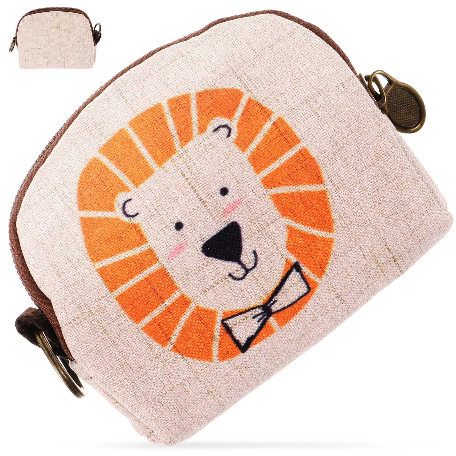 القطن الكتان عملة الحقيبة الكرتون طباعة صغيرة سستة المحفظة حقيبة مفاتيح المحمولة تغيير المحفظة للنساء محفظة نسائية للعملات المعدنية #5