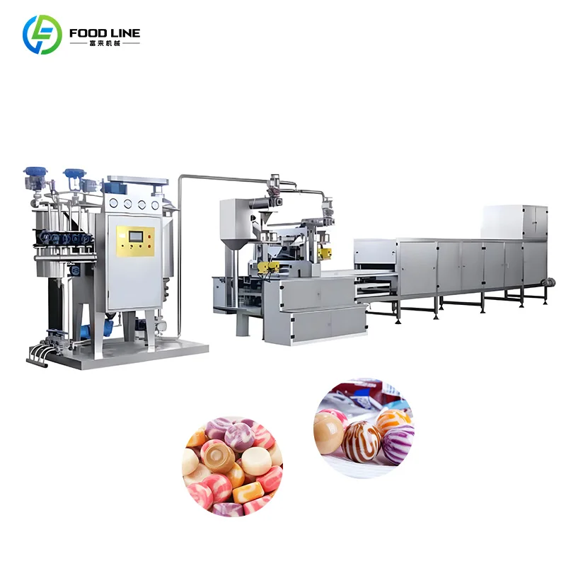Customized Candy Machine Making Industrial Candy Production Line with PLC Control for Soft Hard Lollipop Toffee