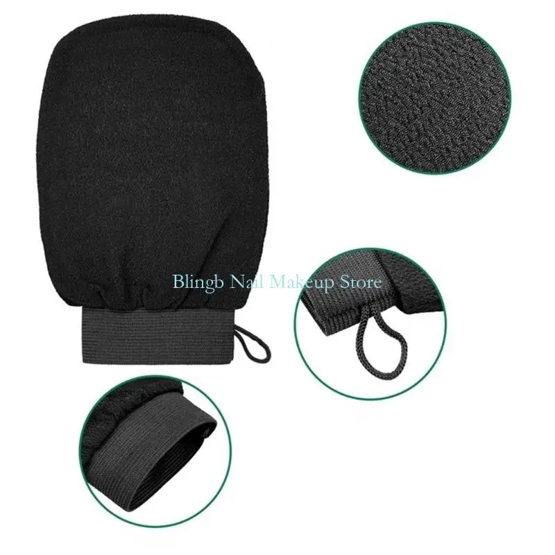 28TA 2 Pieces Textured Exfoliator Gloves Deep Cleansing Scrub Mitts for Shower Routine
