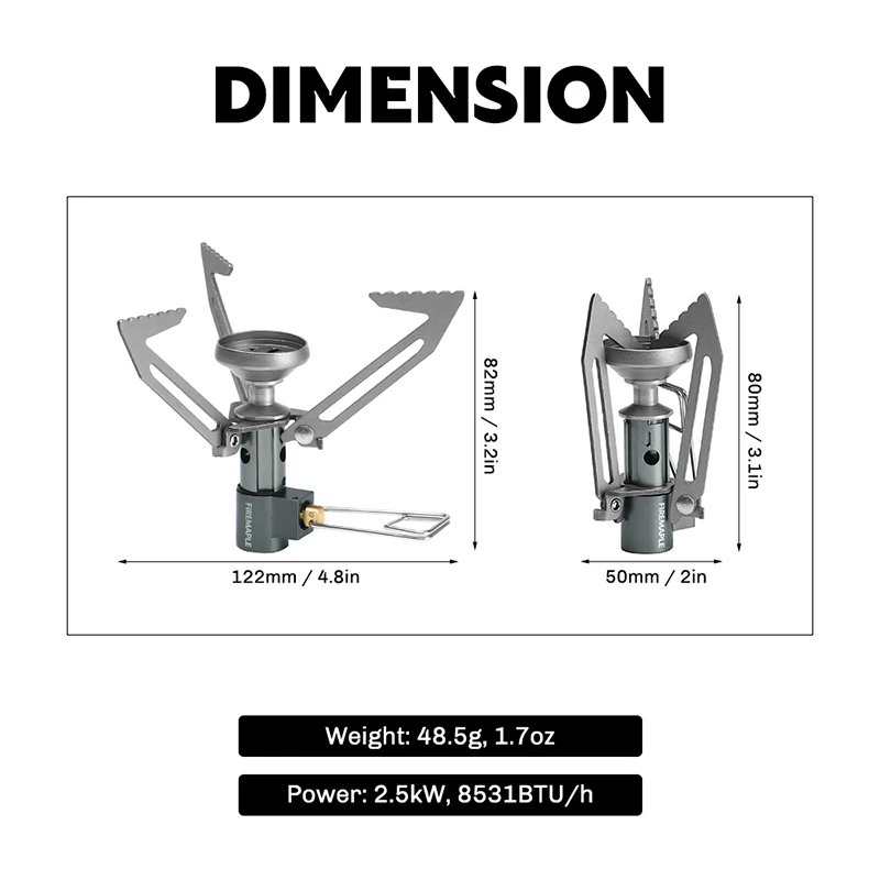 Fire Maple Titanium Camping Gas Stove Compact Burners Ultralight Outdoor Hiking Picnic Cookware Backpacking Furnace Hornet Ⅱ