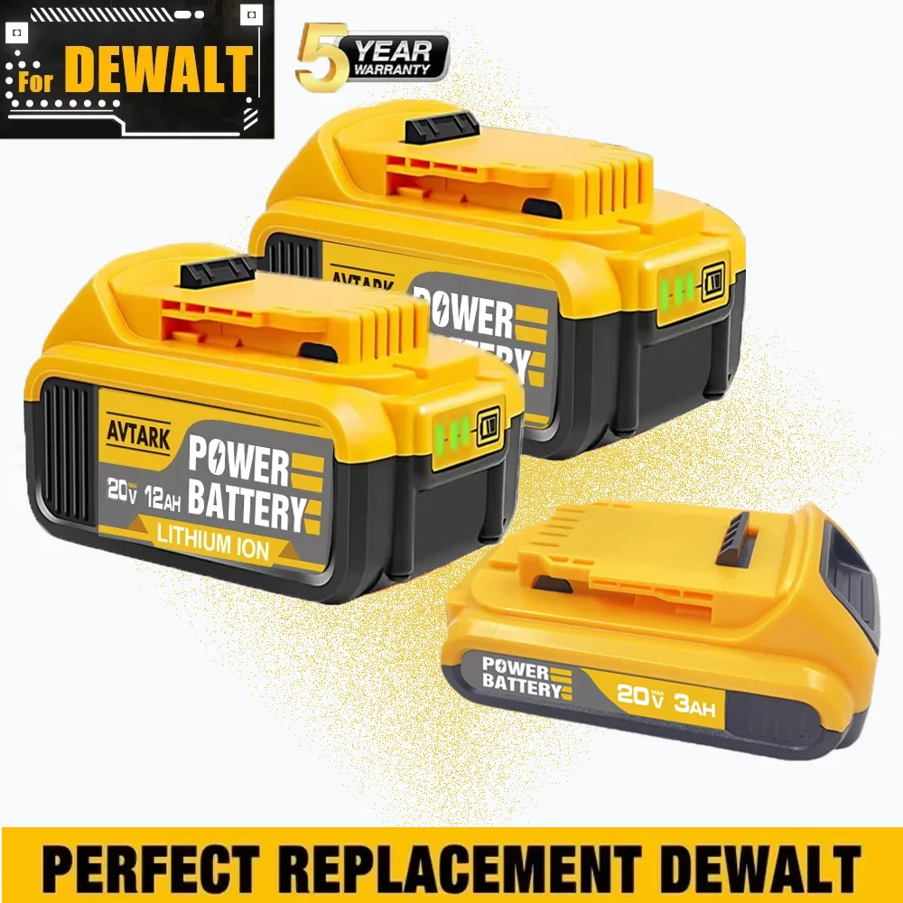 Batterie au lithium aste pour outils électriques Dewalt, accessoires pour outils électriques, remplace DCB200, DCB184, 18V, 20V