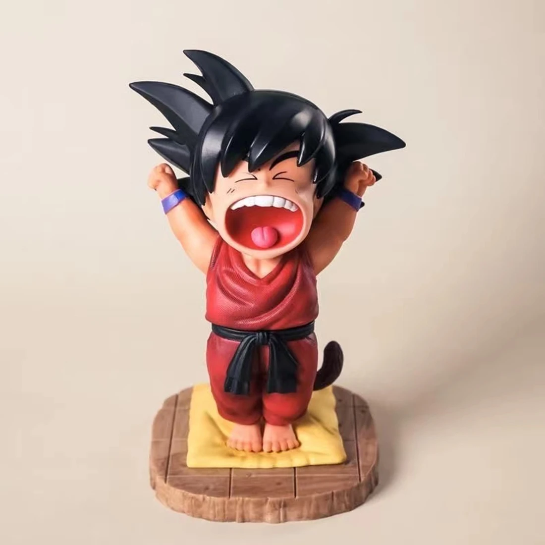 

16cm Dragon Ball Anime Fiigure Childhood Son Goku Good Morning Yawn Figurine Collection Model Doll Kid Gifts