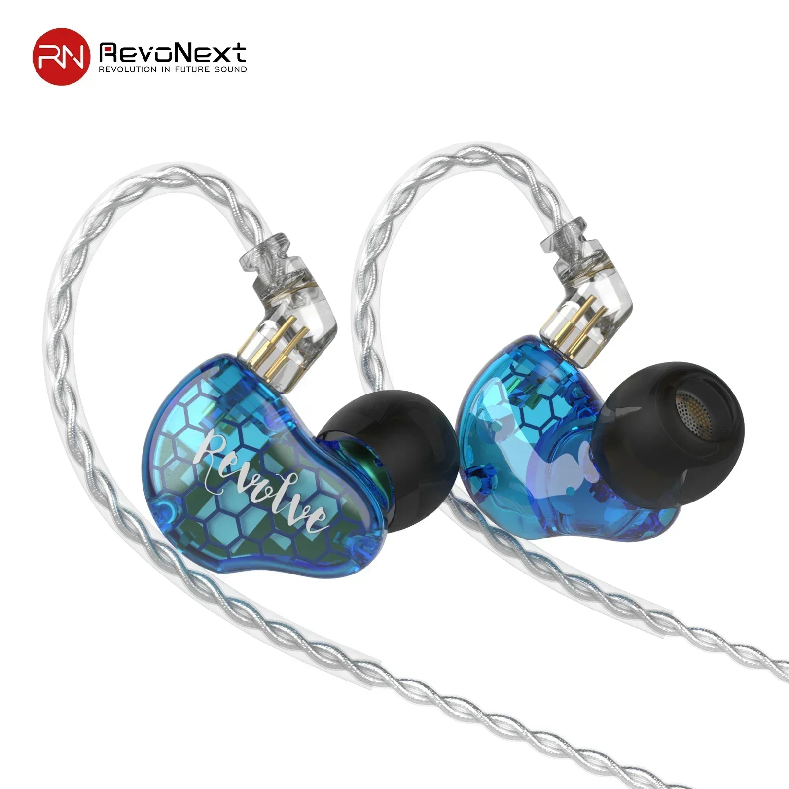 

RevoNext RH-216 1DD+2BA HIFI in Ear Wired Earphones Stereo Balance Adjustment Monitors Headphone for Gaming Fancier IEMs