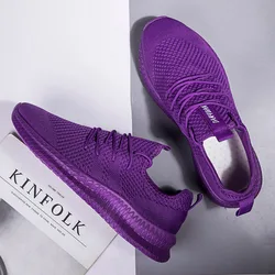 Women Casual Shoes Fashion Breathable Comfortable Walking Mesh Flat Vulcanize Shoe Size 42 Sneakers Tenis Zapatillas de Hombre