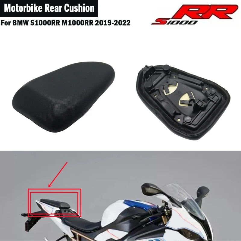 

Motorcycle PU Rear Passenger Cushion Saddle Seat Comfort For BMW S1000RR S1000 RR M1000RR 2019 2020 2021 2022 Flexibilty Leather