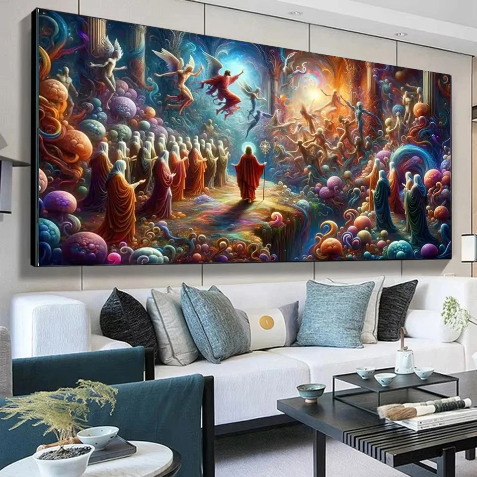 غامض الإغراءات ، DIY الماس اللوحة كبيرة الفن رجل ديني كامل مربع/جولة فسيفساء التطريز ، عبر الابره عدة ،