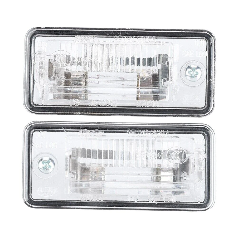 

2x Fit For Audi A3 S3 A4 S4 A6 S6 A8 Left & Right Number License Plate Light Lamp Car Lamp Clear 8E0 807 430 A, 8E0 807 430 B