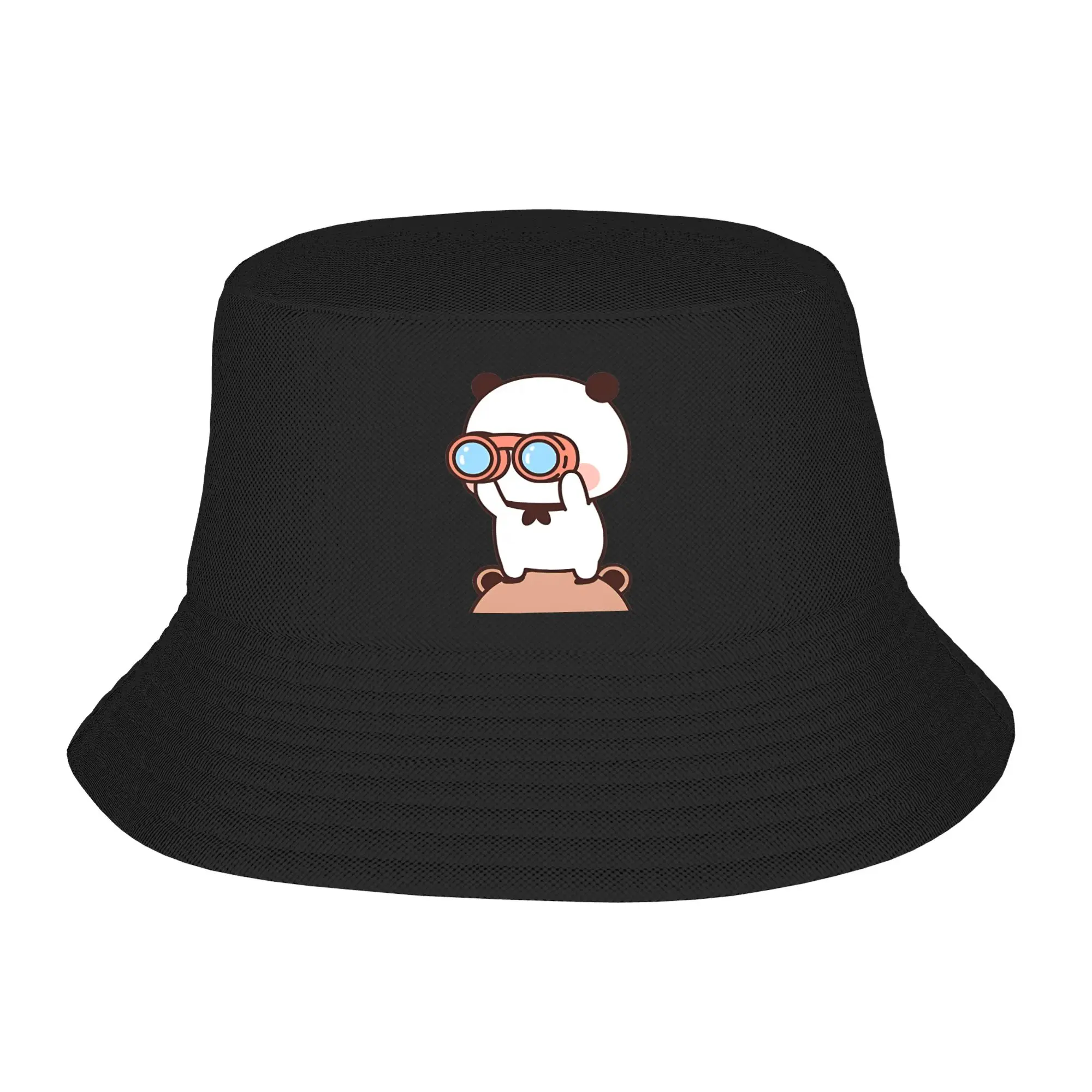 Cute Bubu Is Standing On The Bubus Head Bucket Hat  Hawaii Fisherman Caps Soft Fold Hunting Sunscreen Hats For Men Women Cap