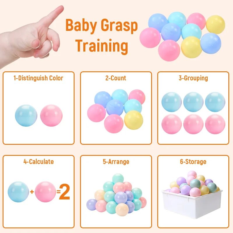 Balls Baby Ocean 5.5/7CM Safety Bubble Colorful Plastic Water Pool Ball for Kid Funny Bath Bubble Ball Toy Balls Pit Tent Toys