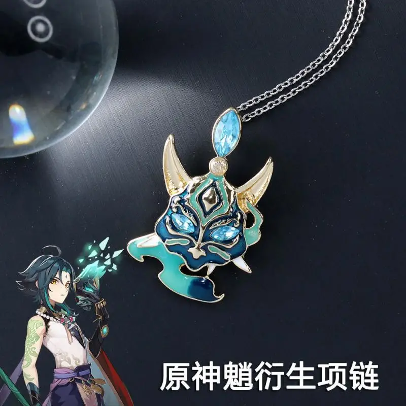Anime Genshin Impact  Xiao Necklace Cosplay Pendant Unisex Choker Jewelry Christmas Gift