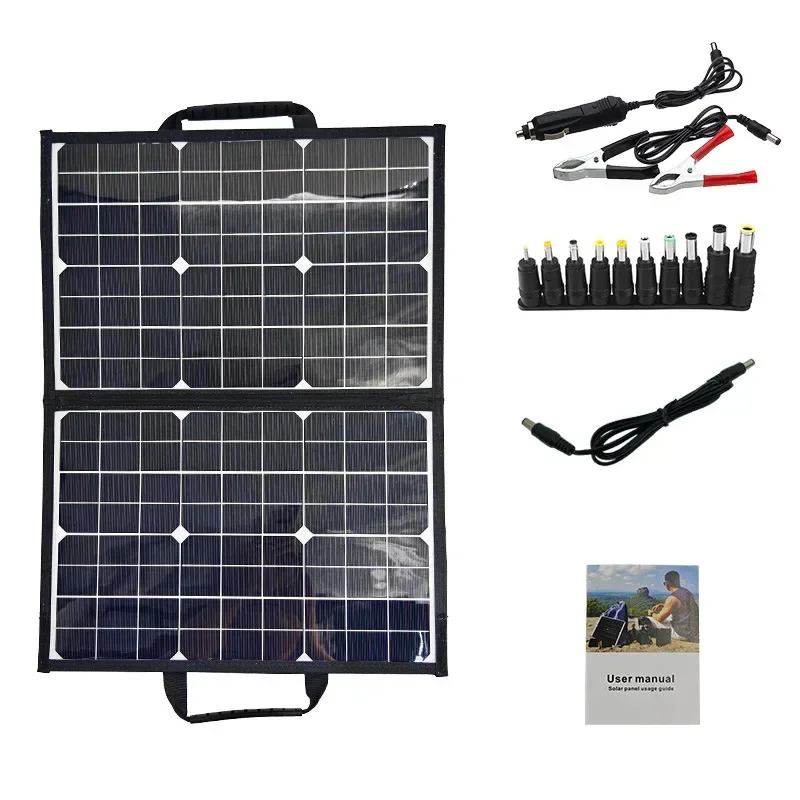 40W18V Solar Monocrystalline Folding Bag Portable Green Easy Foldable Sola