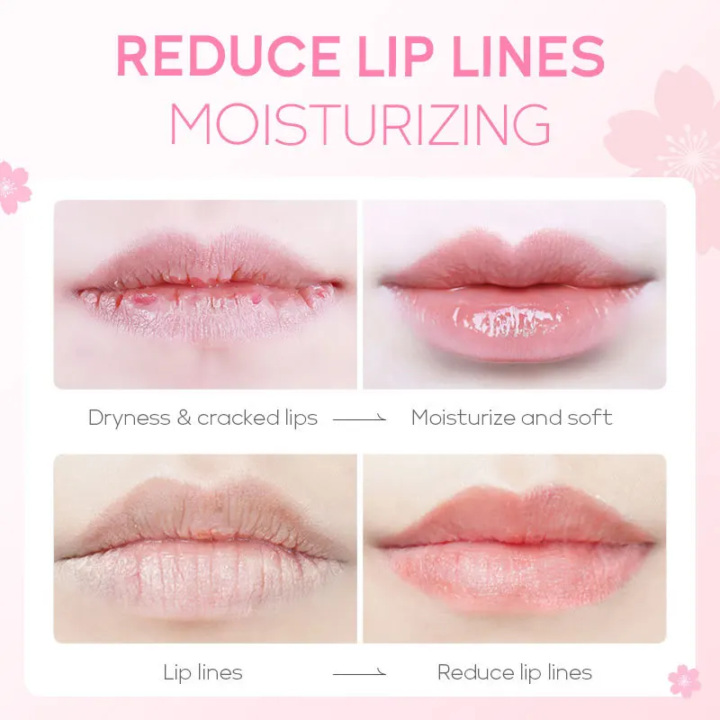 15g Cherry Blossom Nourishing Lip Mask Lightening Lip เส้น Exfoliating Brightening Moisturizing และ Moisturizing Lips Whitening