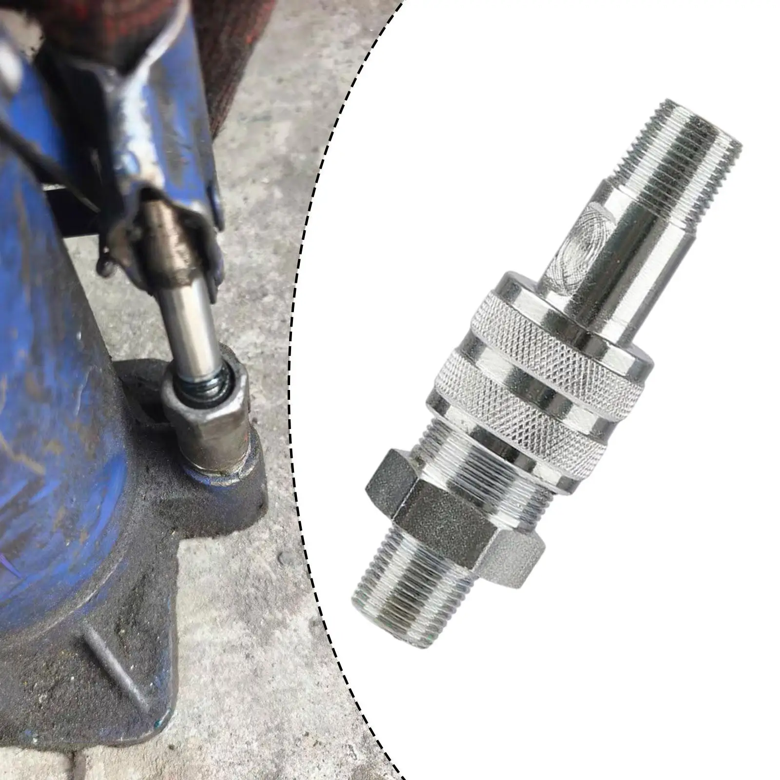 

Hydraulic Coupling Connector Replacement Part High Hardness Metal Easy Installation Adapter for Hydraulic Jack Accessories