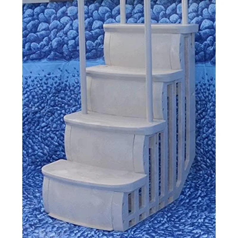Main Access 200601T 26 Inch Wide iStep Above Ground Swimming Pool Step Ladder No Swim Zone and Flow Through Step Entry System