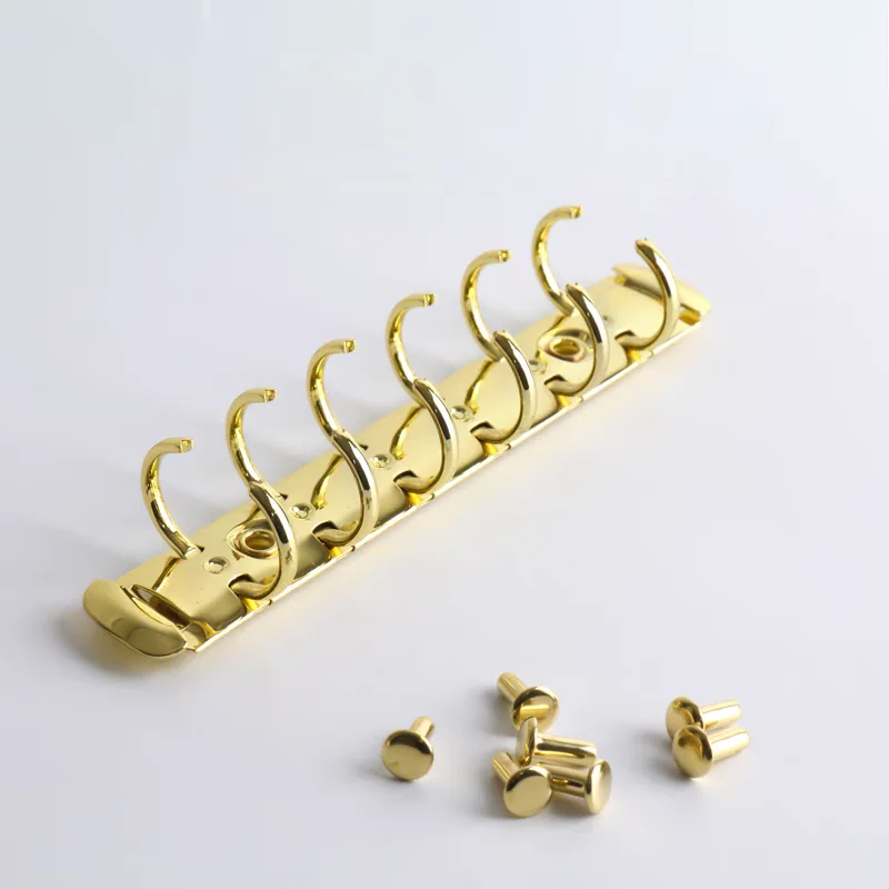 A7 6 Rings Binder Clips Gold Rose 15/20mm Diameters