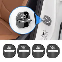 4Pcs Car Styling Auto Protect Door Lock Cover Stickers Accessories Case For Ford Focus 2 3 Mondeo Kuga Fiesta MK7 Escort Edge C-