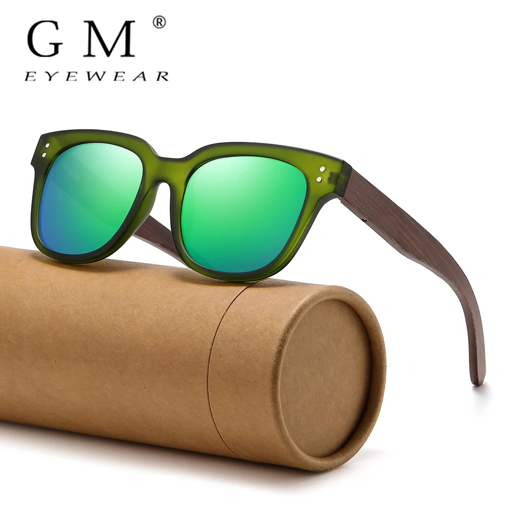 

GM Natural Handmade Wood Sunglasses Women Sun Glasses Brand Design Original Color Glasses Oculo S5101