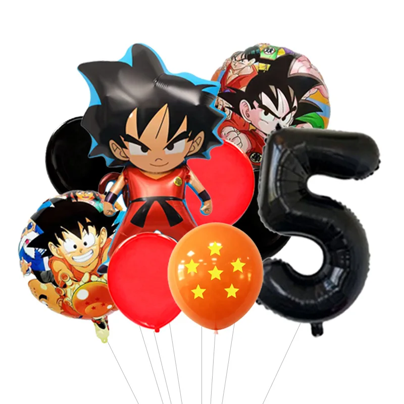 Mini Four Star Dragon Ball Foil Balloon Five Inch Mylar for Anime Themed Cake Topper or Keychain Party Favor view 6