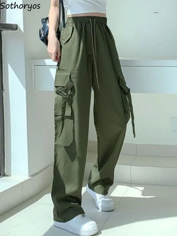 

Cargo Pants Women Simple Solid Special Casual European Style Cool Basics Attractive Vintage Charming All-match Stylish Cozy New