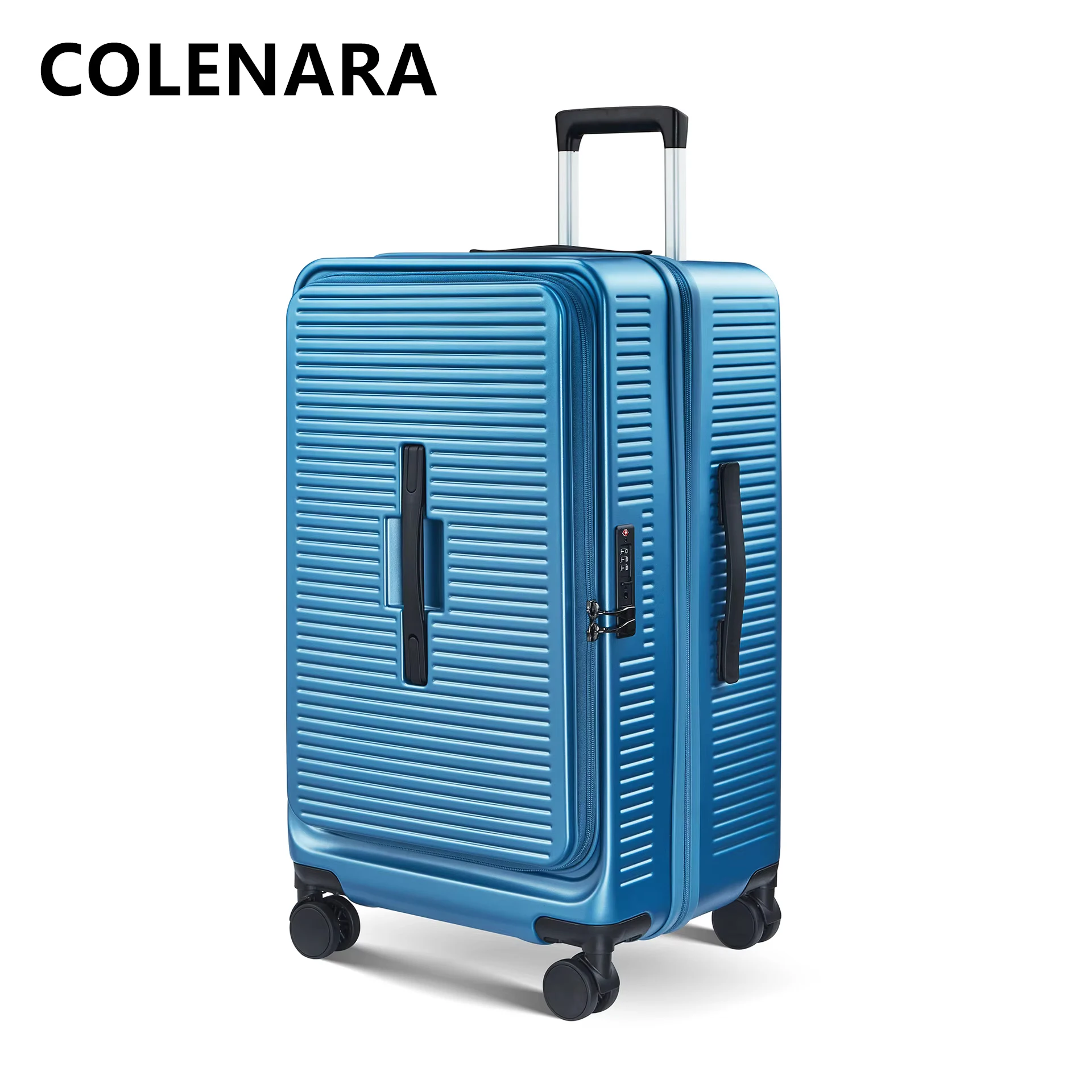 COLENARA-Bagagem universal de rodas, Mala de abertura frontal, Mala de embarque para laptop, Bagagem de rolamento, ABS e PC, 22 in, 26 in, 30in, Novo